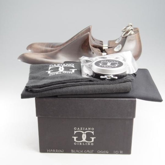 極上★(英)ガジアーノ&ガーリング 10E【現行定価20万円以上★HARROW/純正シューツリー付】GG06ラスト/クォーターブローグ/黒★k565
