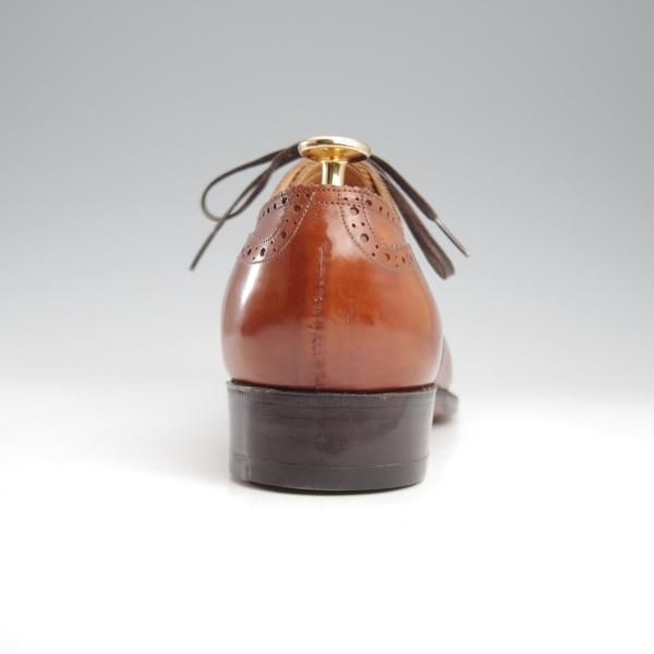 未使用★(浅草)ギルド・オブ・クラフツ US7D程度【税込上代￥330,000-★最上級/フルハンドメイド】フルブローグ/茶/Guild of crafts★k566