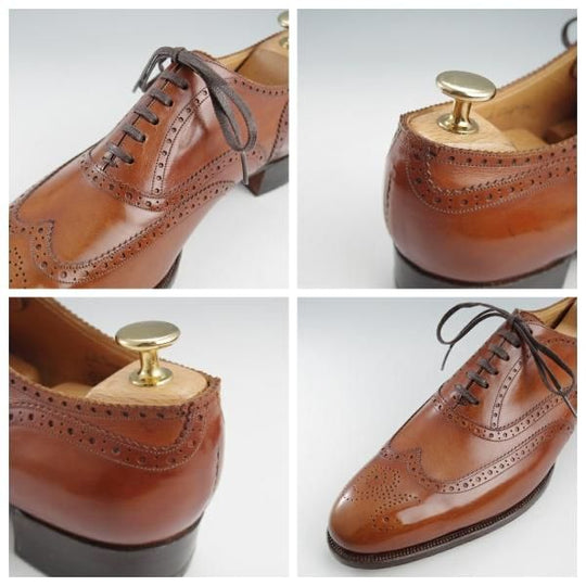 未使用★(浅草)ギルド・オブ・クラフツ US7D程度【税込上代￥330,000-★最上級/フルハンドメイド】フルブローグ/茶/Guild of crafts★k566