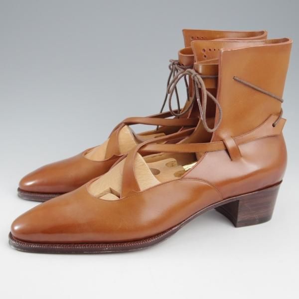 未使用★(HM)ギルド・オブ・クラフツ(レディース) US5.5(23cm程度)【税込上代￥154,000-★Droopy/ハンドソーンウェルテッド製法】茶★k567