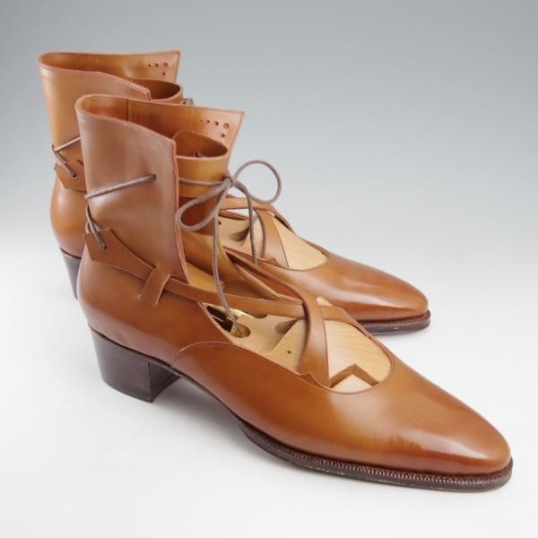 未使用★(HM)ギルド・オブ・クラフツ(レディース) US5.5(23cm程度)【税込上代￥154,000-★Droopy/ハンドソーンウェルテッド製法】茶★k567