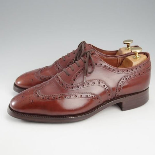 ★チャーチ 75F/UK7.5【現行定価￥176,000-★旧チャーチ/73ラスト/CHETWYND】チェットウィンド/3都市ロゴ/フルブローグ/茶/Church's★k572