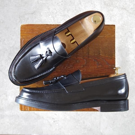 ★チャーチ 85F/UK8.5【★タッセルローファー/CHEADLE】106ラスト/カーフ/黒/メンズ/Church's★k573