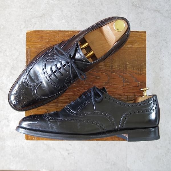 ★チャーチ 80F/UK8【現行定価￥176,000-★チェットウィンド/CHETWYND】173ラスト/フルブローグ/カーフ/黒/メンズ/Church's★k579
