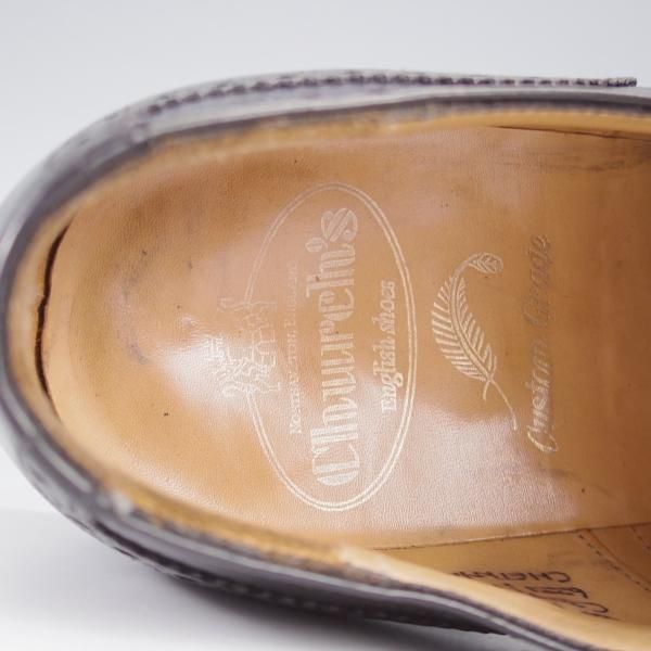 ★チャーチ 80F/UK8【現行定価￥176,000-★チェットウィンド/CHETWYND】173ラスト/フルブローグ/カーフ/黒/メンズ/Church's★k579