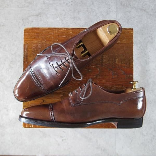 極上★クロケット&ジョーンズ 7D【定価￥110,250-★(浅草)ギルド・オブ・クラフツ監修/ハンドグレードライン】RUFFLES/濃茶★k581