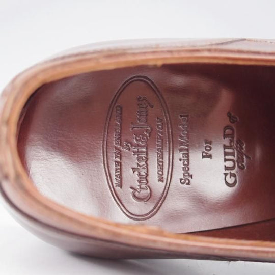 極上★クロケット&ジョーンズ 7D【定価￥110,250-★(浅草)ギルド・オブ・クラフツ監修/ハンドグレードライン】RUFFLES/濃茶★k581