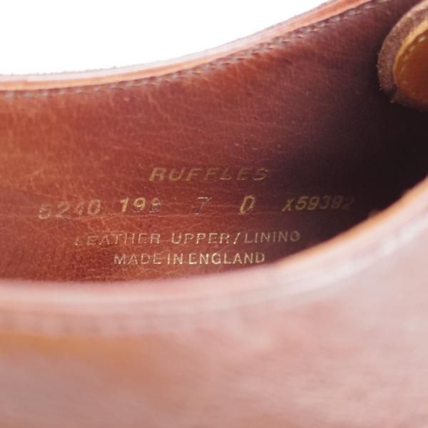 極上★クロケット&ジョーンズ 7D【定価￥110,250-★(浅草)ギルド・オブ・クラフツ監修/ハンドグレードライン】RUFFLES/濃茶★k581