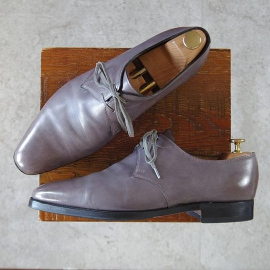 極上★ジョンロブ 8E【定価￥205,200-★(英)ポールスミス別注/WILLOUGHBY/ミュージアムカーフ】8000ラスト/Vフロント/灰/JOHN LOBB★k582