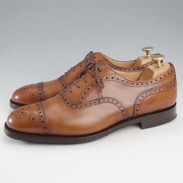 極美品★チャーチ 80F/UK8【現行定価￥176,000-★ディプロマット/DIPLOMAT】173ラスト/セミブローグ/ネバダカーフ/茶/Church's★k583