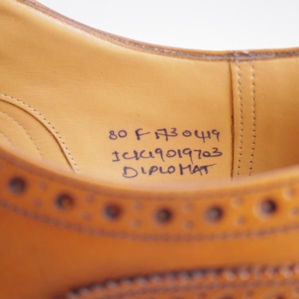 極美品★チャーチ 80F/UK8【現行定価￥176,000-★ディプロマット/DIPLOMAT】173ラスト/セミブローグ/ネバダカーフ/茶/Church's★k583