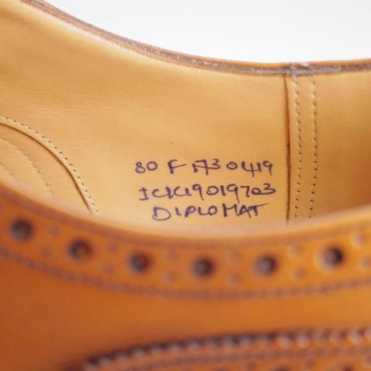 極美品★チャーチ 80F/UK8【現行定価￥176,000-★ディプロマット/DIPLOMAT】173ラスト/セミブローグ/ネバダカーフ/茶/Church's★k583