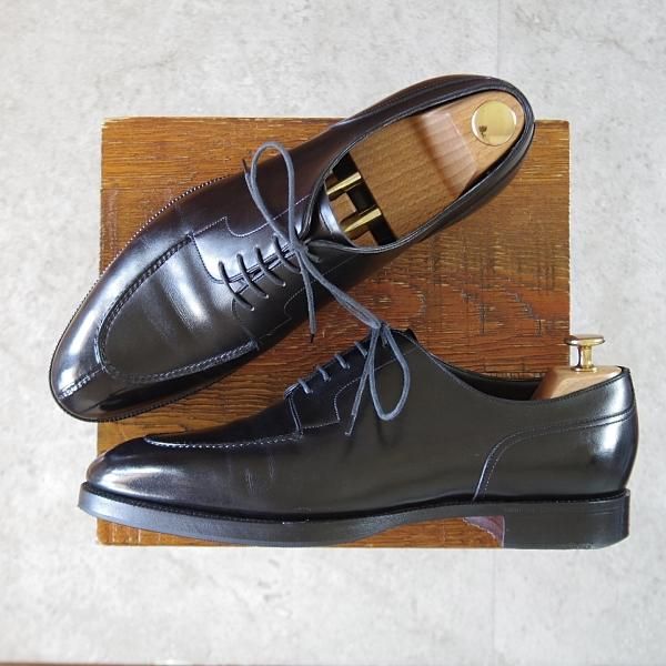 極上★(英)フォスター&サン 8E【貴重★EG/ドーバー似寄りモデル/KEBLE/スキンステッチ】05ラスト/Uチップ/カーフ/黒/FOSTER&SON★k585