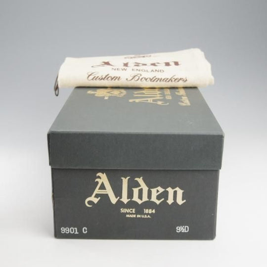 極上★オールデン 9.5D【同系モデル定価￥184,800-★コードバン仕様/9901C】バリーラスト/プレーントゥ/黒/メンズ/ALDEN★k587