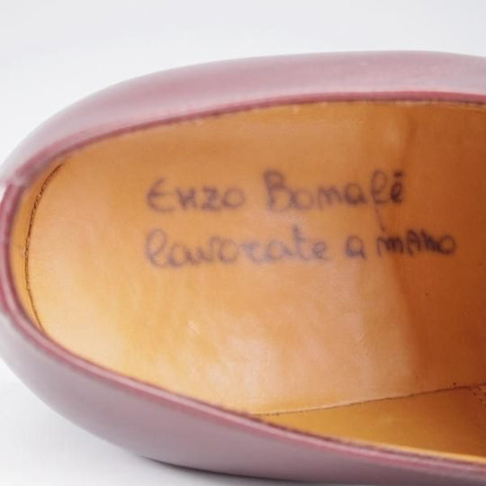 ほぼ試着程度★(伊)エンツォ・ボナフェ SIZE 8【ハンドソーンウェルテッド製法★パンチドキャップトゥ】赤茶/カーフ/Enzo Bonafe★k588