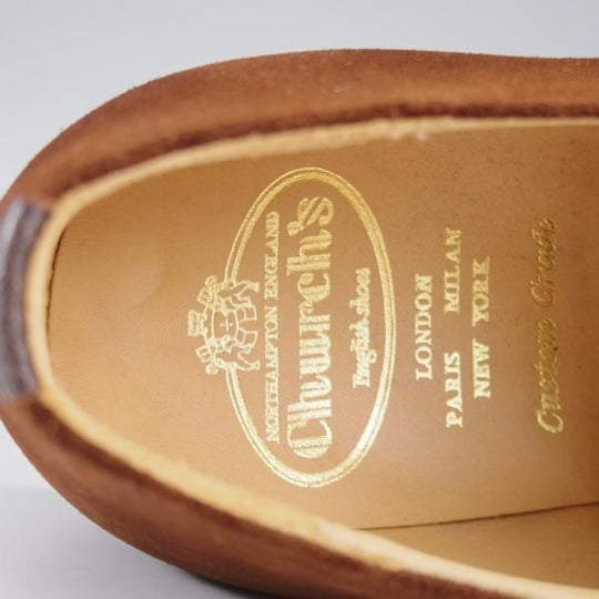 極美品★チャーチ 70G/UK7【現行定価￥192,500-★COWES/カウズ/173ラスト】ダブルモンク/スエード/濃茶/メンズ/Church's★k589