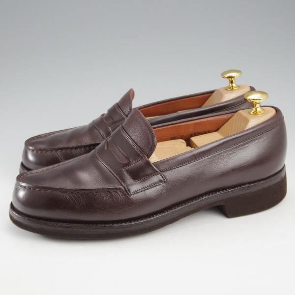 ★J.M.ウエストン 5.5C【現行定価￥137,500-★180/コインローファー/旧ロゴ】41ラスト/ヴィンテージ/濃茶/メンズ/Weston/ウェストン★k598