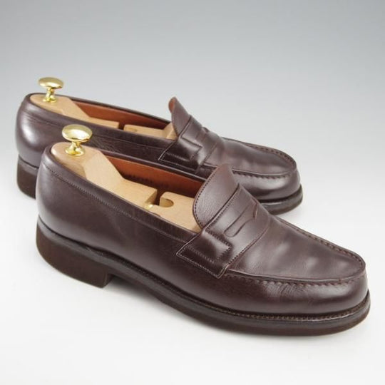 ★J.M.ウエストン 5.5C【現行定価￥137,500-★180/コインローファー/旧ロゴ】41ラスト/ヴィンテージ/濃茶/メンズ/Weston/ウェストン★k598