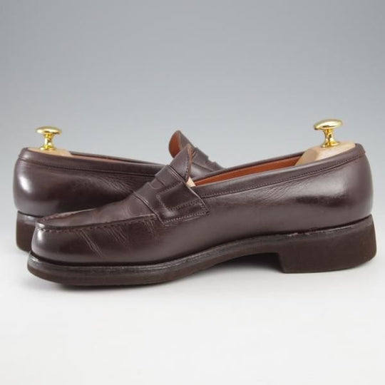 ★J.M.ウエストン 5.5C【現行定価￥137,500-★180/コインローファー/旧ロゴ】41ラスト/ヴィンテージ/濃茶/メンズ/Weston/ウェストン★k598