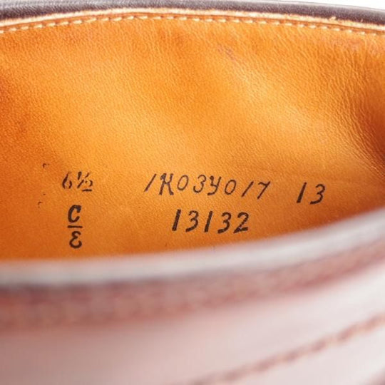 極美品★オールデン 6.5E【貴重★シガー色/コードバン/茶】13132/バリーラスト/チャッカブーツ/メンズ/ALDEN★k602