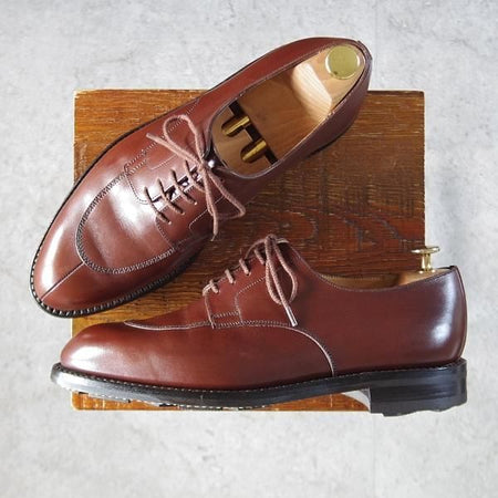 極美品★J.M.ウエストン 7.5E【現行定価￥159,500-★ハーフハント/598】Uチップ/25ラスト/カーフ/RED ETRUSCO/Weston/ウェストン★k604