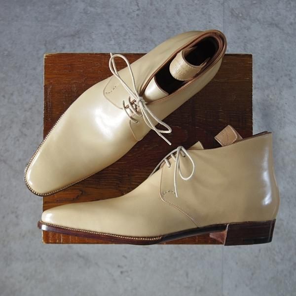 未使用★(浅草)ギルド・オブ・クラフツ US7C【税込上代30万円以上★フルハンドメイド/Burno/純正ツリー付】チャッカブーツ★k606
