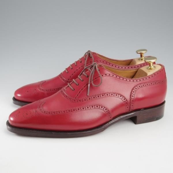 未使用★(HM)ギルド・オブ・クラフツ US7C程度【税込上代￥165,000-★Guinness/ハンドソーンウェルテッド製法】フルブローグ/赤★k608