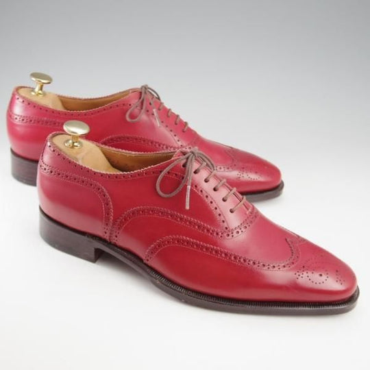 未使用★(HM)ギルド・オブ・クラフツ US7C程度【税込上代￥165,000-★Guinness/ハンドソーンウェルテッド製法】フルブローグ/赤★k608