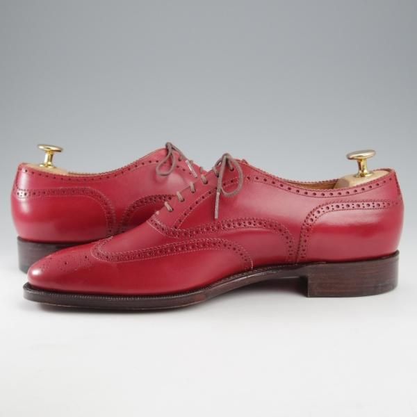 未使用★(HM)ギルド・オブ・クラフツ US7C程度【税込上代￥165,000-★Guinness/ハンドソーンウェルテッド製法】フルブローグ/赤★k608