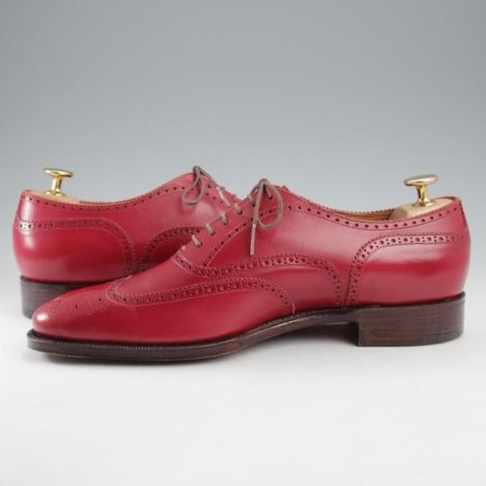 未使用★(HM)ギルド・オブ・クラフツ US7C程度【税込上代￥165,000-★Guinness/ハンドソーンウェルテッド製法】フルブローグ/赤★k608