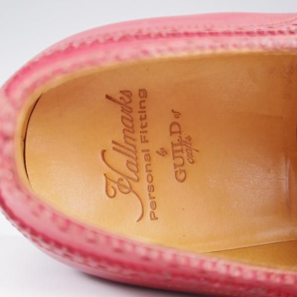 未使用★(HM)ギルド・オブ・クラフツ US7C程度【税込上代￥165,000-★Guinness/ハンドソーンウェルテッド製法】フルブローグ/赤★k608