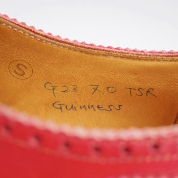 未使用★(HM)ギルド・オブ・クラフツ US7C程度【税込上代￥165,000-★Guinness/ハンドソーンウェルテッド製法】フルブローグ/赤★k608