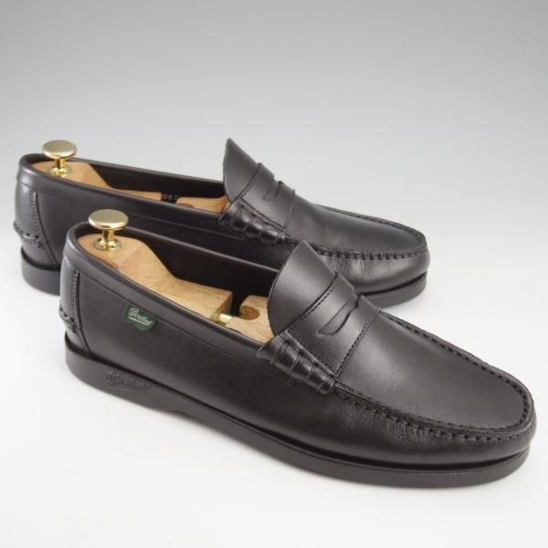 極美品★パラブーツ SIZE 7【定価￥35,200-★コインローファー/CORAUX/コロー】カーフ/黒/メンズ/Paraboot★k609