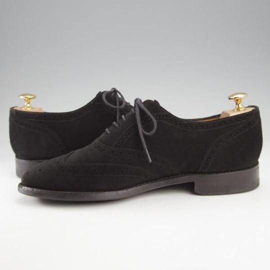 ★ロイドフットウェア 7E【定価￥47,300-★ダイナイトソール仕様/(英)BARKER製】Vシリーズ/フルブローグ/スエード/黒/Lloyd Footwear★k610