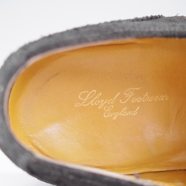 ★ロイドフットウェア 7E【定価￥47,300-★ダイナイトソール仕様/(英)BARKER製】Vシリーズ/フルブローグ/スエード/黒/Lloyd Footwear★k610