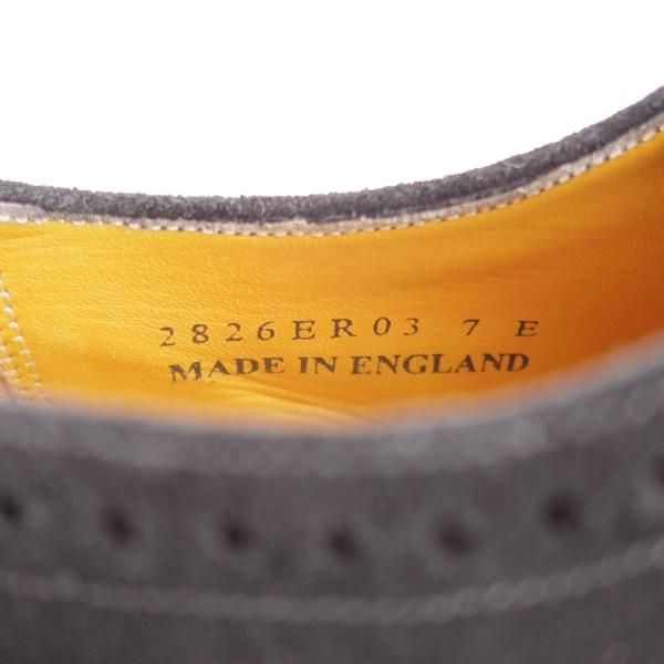 ★ロイドフットウェア 7E【定価￥47,300-★ダイナイトソール仕様/(英)BARKER製】Vシリーズ/フルブローグ/スエード/黒/Lloyd Footwear★k610