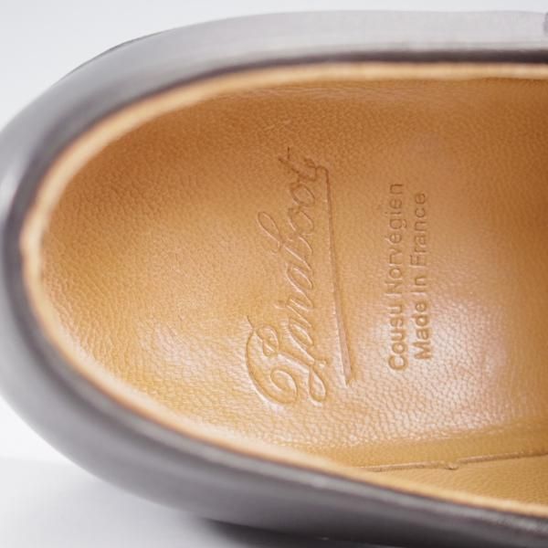 美品★パラブーツ SIZE 39【定価￥107,800-★VISON(ミンクファー)仕様/ミカエル/MICHAEL】チロリアンシューズ/黒/メンズ/Paraboot★k611