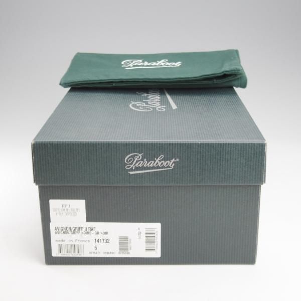 極美品★パラブーツ SIZE 6【定価￥94,600-★アヴィニョン/AVIGNON】グリフソール/グレインレザー/Uチップ/NOIR/黒/Paraboot★k612