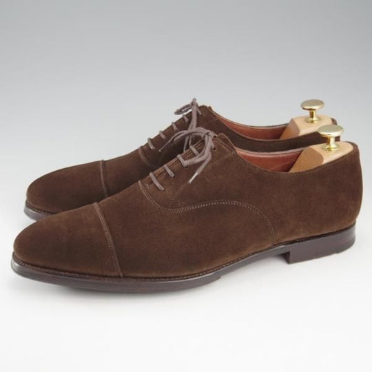 美品★クロケット&ジョーンズ 9D【定価￥132,000-★AUDLEY/オードリー】ハンドグレードライン/スエード/濃茶/Crockett&Jones★k615