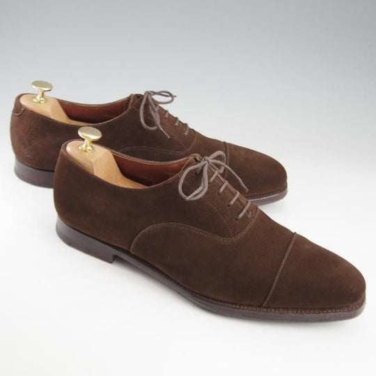 美品★クロケット&ジョーンズ 9D【定価￥132,000-★AUDLEY/オードリー】ハンドグレードライン/スエード/濃茶/Crockett&Jones★k615