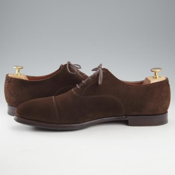 美品★クロケット&ジョーンズ 9D【定価￥132,000-★AUDLEY/オードリー】ハンドグレードライン/スエード/濃茶/Crockett&Jones★k615