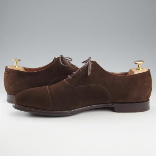 美品★クロケット&ジョーンズ 9D【定価￥132,000-★AUDLEY/オードリー】ハンドグレードライン/スエード/濃茶/Crockett&Jones★k615