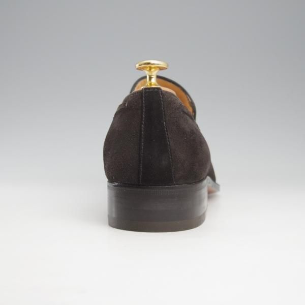 未使用★(伊)タニノクリスチー SIZE 9【デッドストック品★タッセルローファー/ENGLOSO】スエード/黒/メンズ/TANINO CRISCI★k616