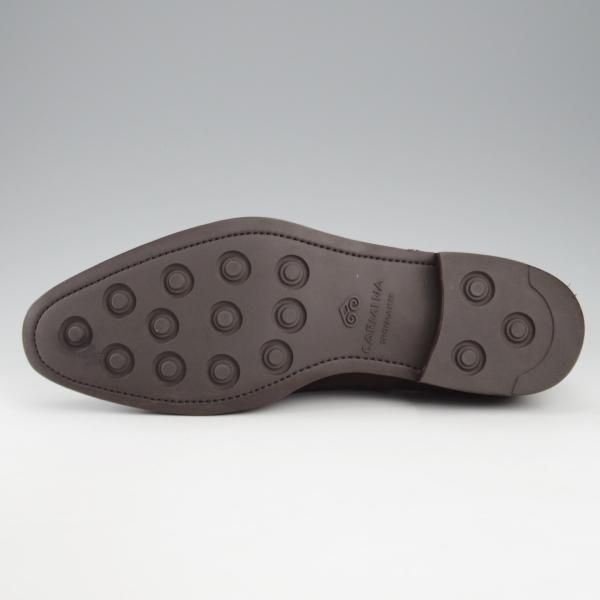 極美品★(スペイン製)カルミナ SIZE 8.5【定価￥72,600-★ストレートチップ/80386】RAINラスト/スエード/濃茶/メンズ/CARMINA★k617