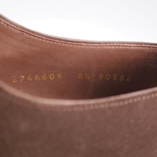 極美品★(スペイン製)カルミナ SIZE 8.5【定価￥72,600-★ストレートチップ/80386】RAINラスト/スエード/濃茶/メンズ/CARMINA★k617