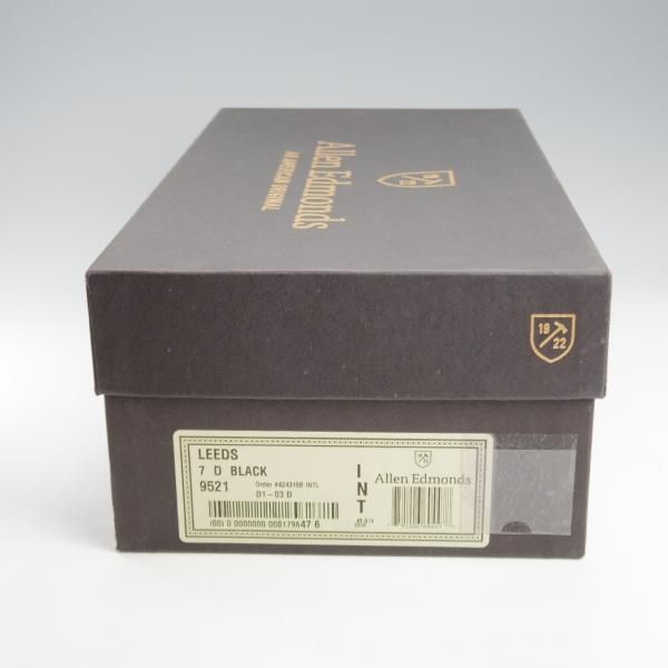 ★(米)アレンエドモンズ 7D【定価￥85,800-★Leeds/プレーントゥ】カーフ/黒/メンズ/ALLEN EDMONDS★k618