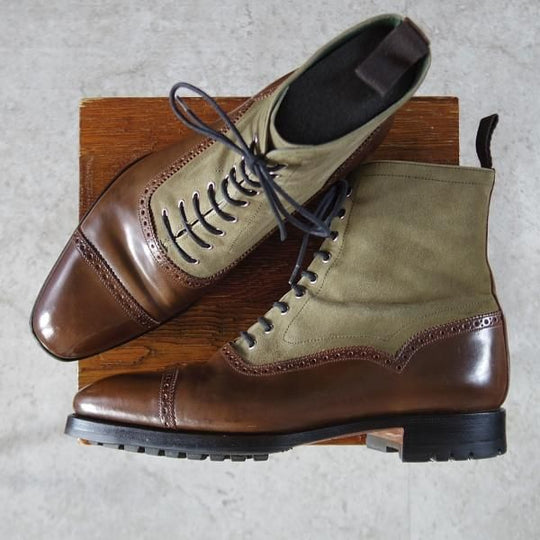 美品★カルミナ SIZE 7【オーダー価格11万円程度★茶系コードバン使用(アルマニャック色)/純正ツリー付】80450/ブーツ/CARMINA★k619