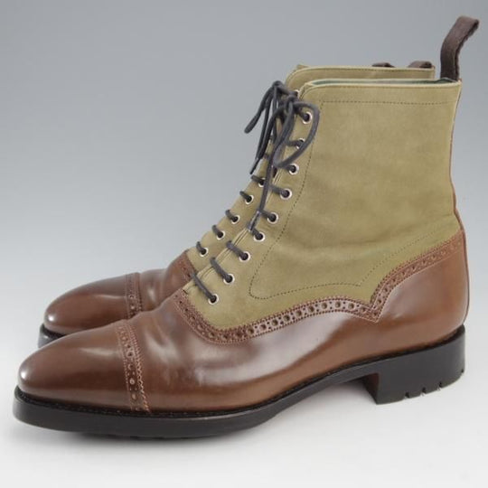 美品★カルミナ SIZE 7【オーダー価格11万円程度★茶系コードバン使用(アルマニャック色)/純正ツリー付】80450/ブーツ/CARMINA★k619