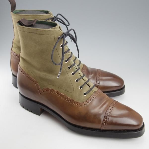 美品★カルミナ SIZE 7【オーダー価格11万円程度★茶系コードバン使用(アルマニャック色)/純正ツリー付】80450/ブーツ/CARMINA★k619