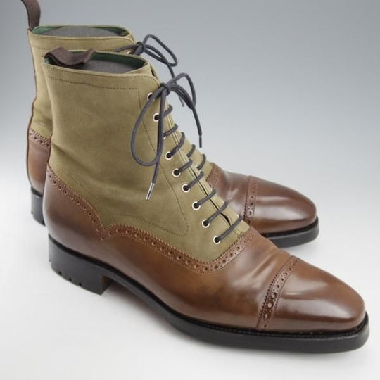 美品★カルミナ SIZE 7【オーダー価格11万円程度★茶系コードバン使用(アルマニャック色)/純正ツリー付】80450/ブーツ/CARMINA★k619